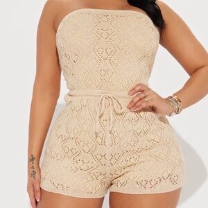 Strapless Knit Romper